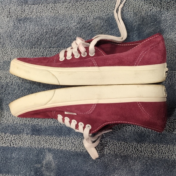 Vans Burgundy Suede Sneakers, Mens 9 Women's 10.5 - Picture 10 of 11